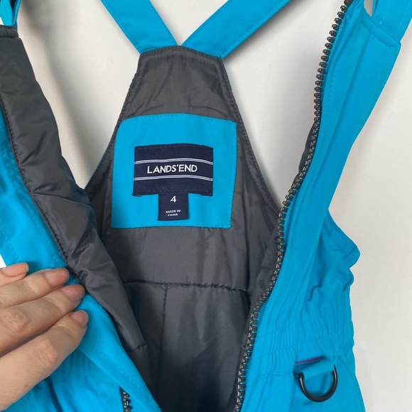 Land’s End Unisex Child Squall Iron Knee Snow Bib size 4 - Picture 9 of 13